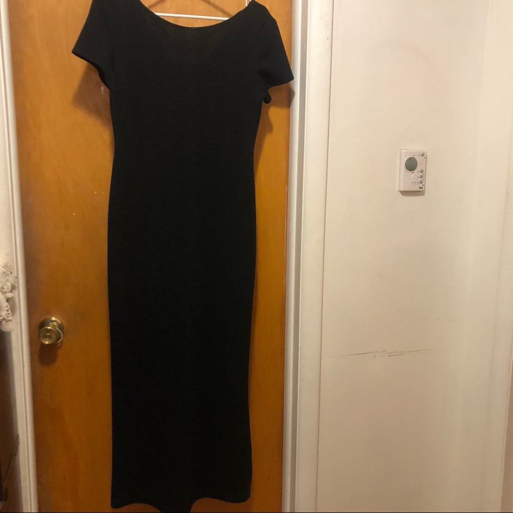 Semi Backless Evening Gown